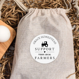 サポートLocal Farm Add Name農家市場製品 ラウンドシール