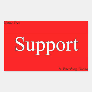 サポートSt. Pete先住民Teeステッカー！ 長方形シール