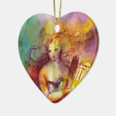 サポー,ダンス,音楽と詩,ハート セラミックオーナメント (左)