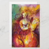 サポー，ダンス，音楽と詩 便箋 (正面/裏面)