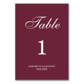 サマエレガントサシンプル結婚の両面 テーブルナンバー (裏面)