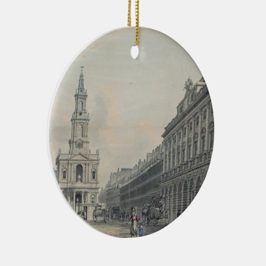 サマセット州の家およびSt Mary le Strが付いている繊維 セラミックオーナメント (右)