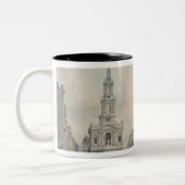 サマセット州の家およびSt Mary le Strが付いている繊維 ツートーンマグカップ (左)