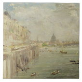 サマセット州の家の台地そしてセントポールの眺め、のために タイル (正面)