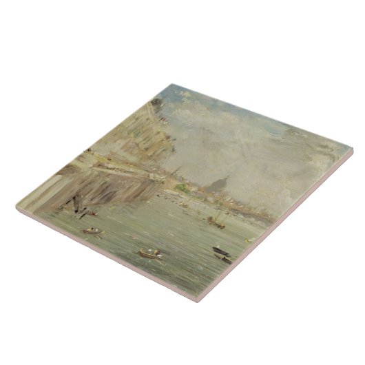 サマセット州の家の台地そしてセントポールの眺め、のために タイル (側面)