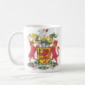 サマセット州の紋章付き外衣 コーヒーマグカップ (左)