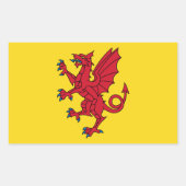 サマセット長方形ステッカーのフラグ 長方形シール (正面)