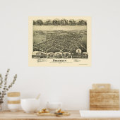 サマセット， PAパノラママップ – 1900 ポスター (キッチン)