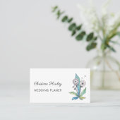 サマダンデリオン水彩植物花 名刺 (スタンド正面)