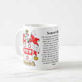 サマビル家族の紋章付き外衣 コーヒーマグカップ (正面左)