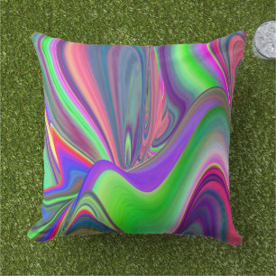 サマフィーリング、抽象芸術3Dレインボワート アウトドアクッション
