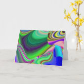 サマフィーリング、抽象芸術3Dレインボワート カード (黄色い花)