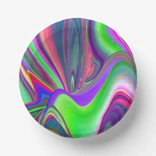 サマフィーリング、抽象芸術3Dレインボワート ペーパーボウル
