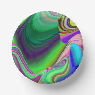 サマフィーリング、抽象芸術3Dレインボワート ペーパーボウル