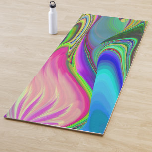 サマフィーリング、抽象芸術3Dレインボワート ヨガマット