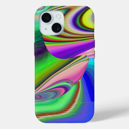 サマフィーリング、抽象芸術3Dレインボワート Case-Mate iPhoneケース (裏面)