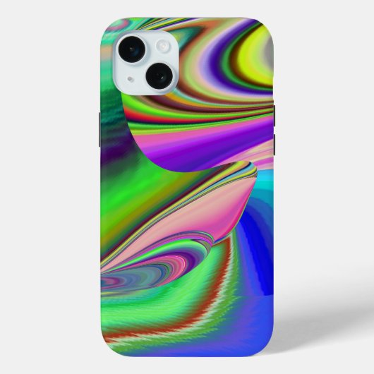 サマフィーリング、抽象芸術3Dレインボワート Case-Mate iPhoneケース (裏面)