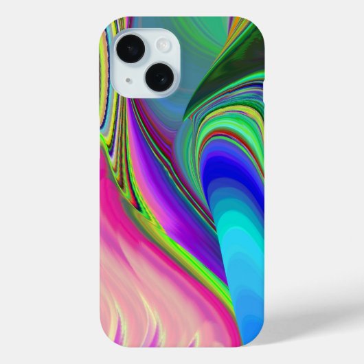 サマフィーリング、抽象芸術3Dレインボワート Case-Mate iPhoneケース (裏面)