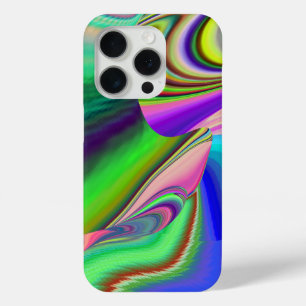 サマフィーリング、抽象芸術3Dレインボワート iPhone 15 PROケース