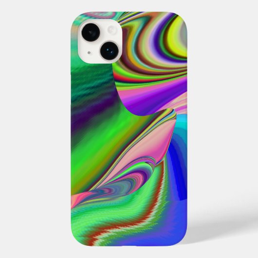 サマフィーリング、抽象芸術3Dレインボワート Case-Mate iPhoneケース (裏面)
