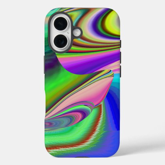 サマフィーリング、抽象芸術3Dレインボワート Case-Mate iPhoneケース (裏面)