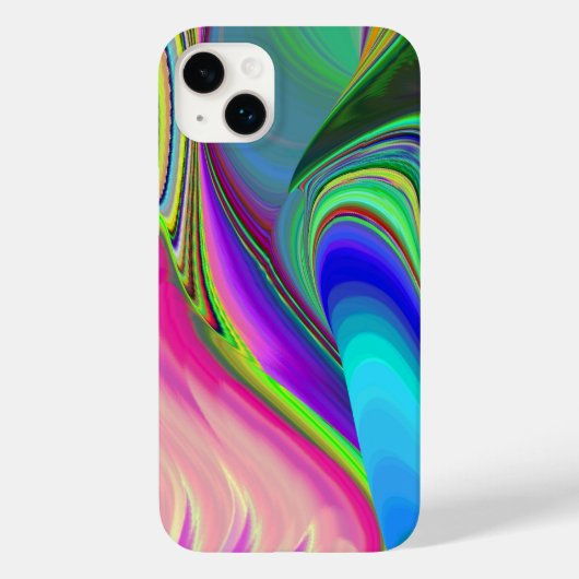 サマフィーリング、抽象芸術3Dレインボワート Case-Mate iPhoneケース (裏面)