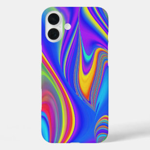 サマフィーリング、抽象芸術3Dレインボワート iPhone 16 PLUSケース