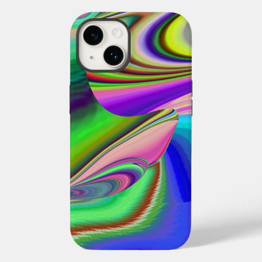 サマフィーリング、抽象芸術3Dレインボワート Case-Mate iPhoneケース (裏面)