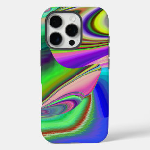 サマフィーリング、抽象芸術3Dレインボワート iPhone 16 PROケース