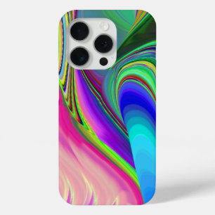 サマフィーリング、抽象芸術3Dレインボワート iPhone 15 PROケース
