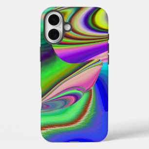サマフィーリング、抽象芸術3Dレインボワート iPhone 16 PLUSケース