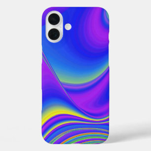 サマフィーリング、抽象芸術3Dレインボワート iPhone 16 PLUSケース
