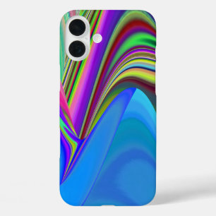 サマフィーリング、抽象芸術3Dレインボワート iPhone 16 PLUSケース
