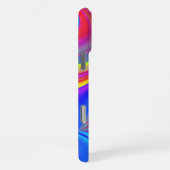 サマフィーリング、抽象芸術3Dレインボワート iPhoneケース (右側面)