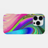 サマフィーリング、抽象芸術3Dレインボワート iPhoneケース (裏面横)