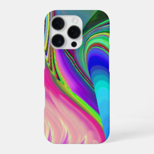 サマフィーリング、抽象芸術3Dレインボワート iPhone 16 PROケース
