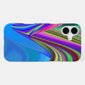 サマフィーリング、抽象芸術3Dレインボワート iPhoneケース (裏面横)