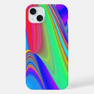 サマフィーリング、抽象芸術3Dレインボワート iPhone 15 PLUSケース