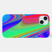 サマフィーリング、抽象芸術3Dレインボワート iPhoneケース (裏面横)
