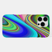 サマフィーリング、抽象芸術3Dレインボワート iPhoneケース (裏面横)