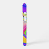 サマフィーリング、抽象芸術3Dレインボワート iPhoneケース (左側面)