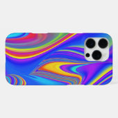 サマフィーリング、抽象芸術3Dレインボワート iPhoneケース (裏面横)