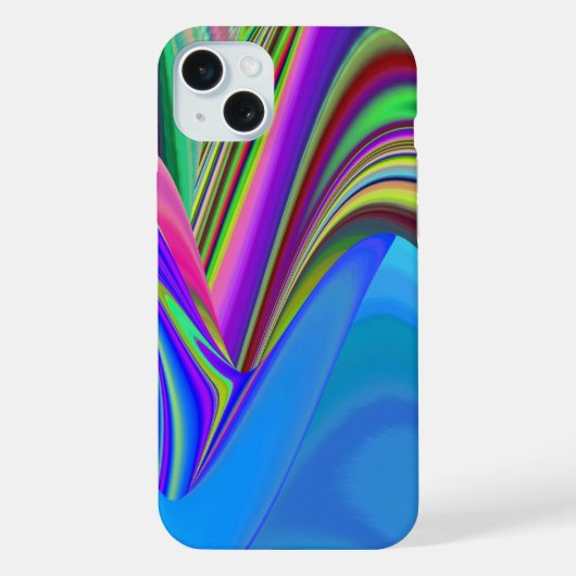 サマフィーリング、抽象芸術3Dレインボワート iPhoneケース (裏面)