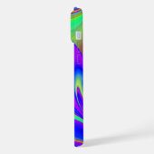 サマフィーリング、抽象芸術3Dレインボワート iPhoneケース (左側面)