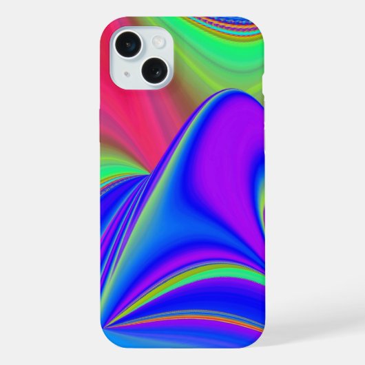 サマフィーリング、抽象芸術3Dレインボワート iPhoneケース (裏面)