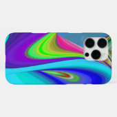 サマフィーリング、抽象芸術3Dレインボワート iPhoneケース (裏面横)