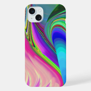 サマフィーリング、抽象芸術3Dレインボワート iPhone 15 PLUSケース