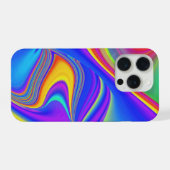 サマフィーリング、抽象芸術3Dレインボワート iPhoneケース (裏面横)