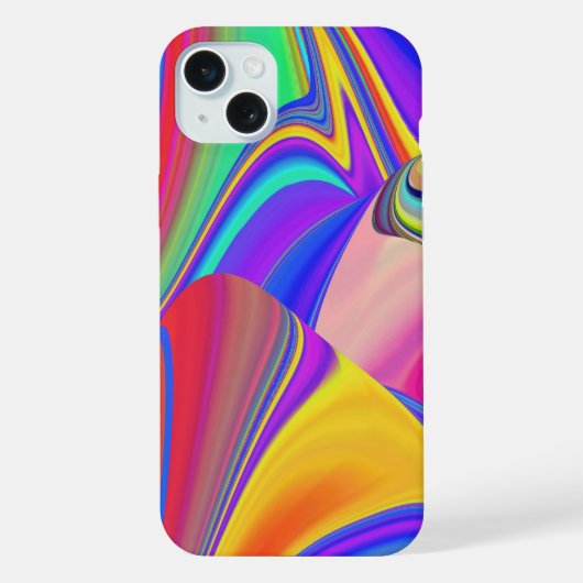 サマフィーリング、抽象芸術3Dレインボワート iPhoneケース (裏面)