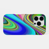 サマフィーリング、抽象芸術3Dレインボワート iPhoneケース (裏面横)
